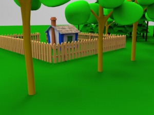 house in the woods Model 3D