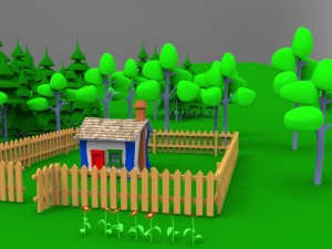 house in the woods Model 3D
