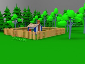 house in the woods Model 3D