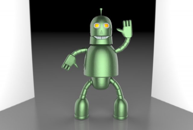robot 3D Model .c4d .max .obj .3ds .fbx .stl .blend 