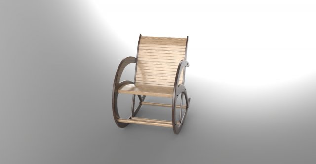 rocking chair Modello 3D .c4d .max .obj .3ds .fbx .stl .blend 