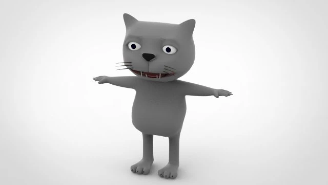 кет 3D Модель .c4d .max .obj .3ds .fbx .stl .blend 