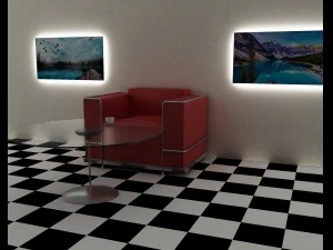 interior chair table 3D Model