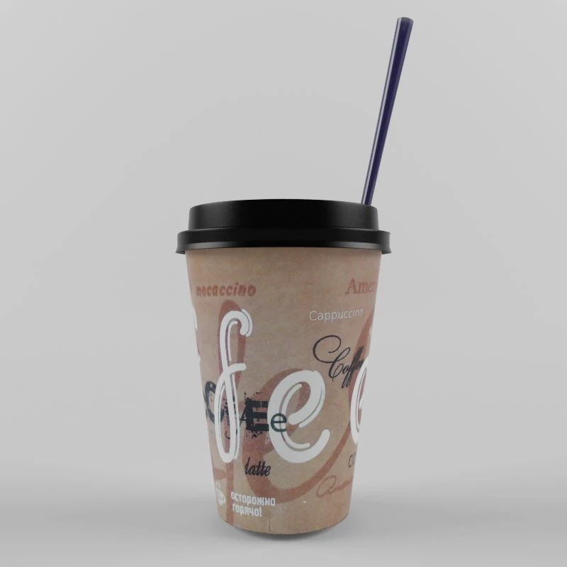 paper coffee cup 3D Model .c4d .max .obj .3ds .fbx .stl .blend