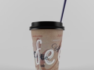 paper coffee cup Modello 3D