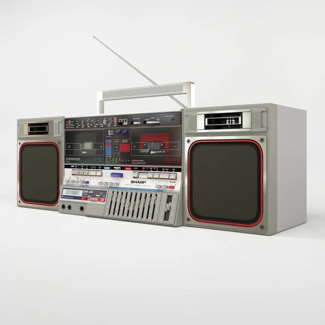 острый бумбокс GF-800ZS 3D Модель .c4d .max .obj .3ds .fbx .stl .blend 