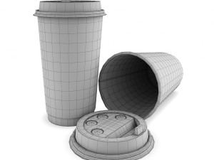 paper cup for hot drinks 3D Model