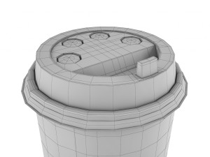 paper cup for hot drinks 3D Model