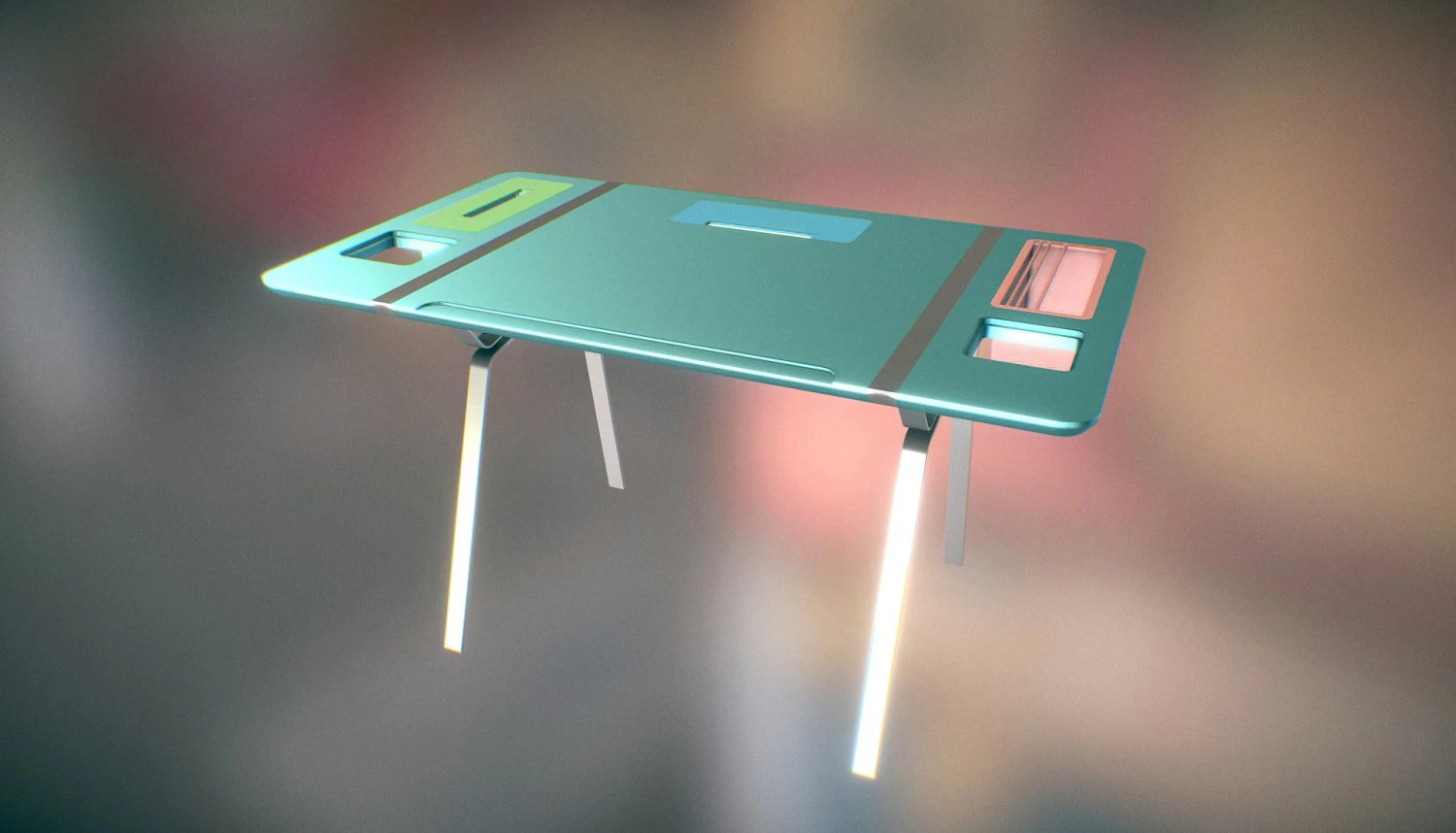 desk with chests 3D Model .c4d .max .obj .3ds .fbx .stl .blend 