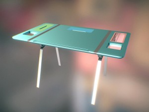 desk with chests 3D Model