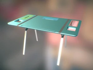 チェスト付きの机 3Dモデル