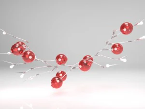 स्पाइक्स के साथ दीपक 3D मॉडल