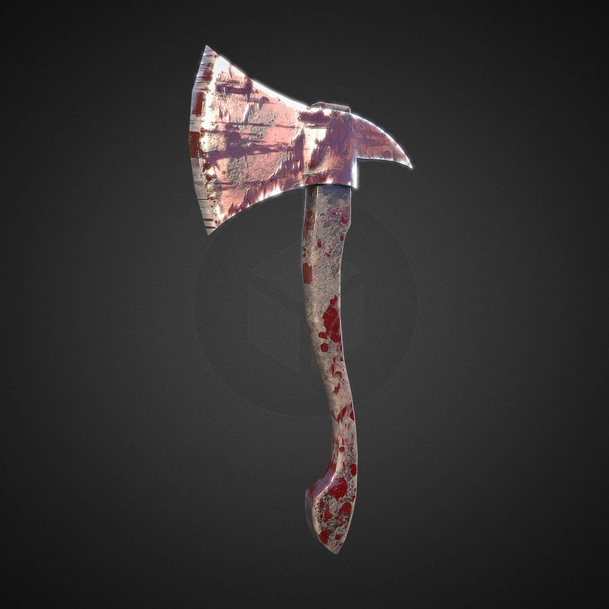 short axe low-poly variant 1 3D Model .c4d .max .obj .3ds .fbx .stl .blend 