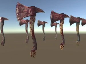 short axe low-poly variant 1 3D Model