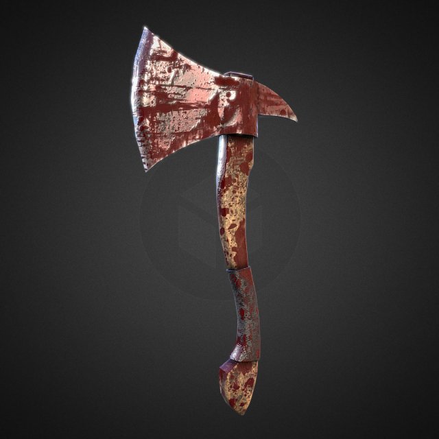 short axe low-poly variant 2 3D Model .c4d .max .obj .3ds .fbx .stl .blend 