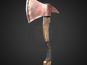 short axe low-poly variant 2 3D Model