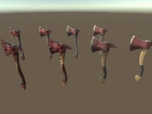 short axe low-poly variant 2 3D Model