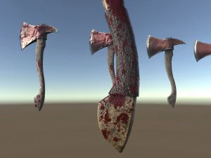 short axe low-poly variant 2 3D Model