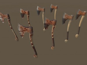 long axe low-poly variant 1 Modelo 3D