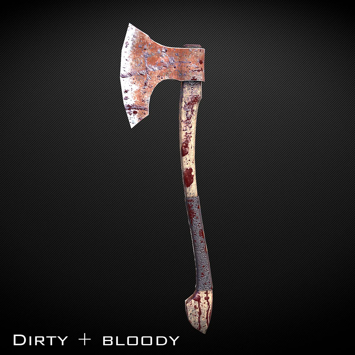 long axe low-poly variant 2 3D Model .c4d .max .obj .3ds .fbx .stl .blend 