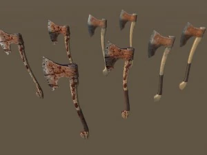 long axe low-poly variant 2 3D Model