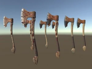 long axe low-poly variant 2 3D Model