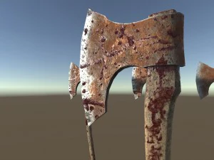 long axe low-poly variant 2 3D Model