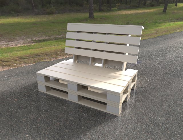 pallet sofa 3D Model .c4d .max .obj .3ds .fbx .stl .blend 