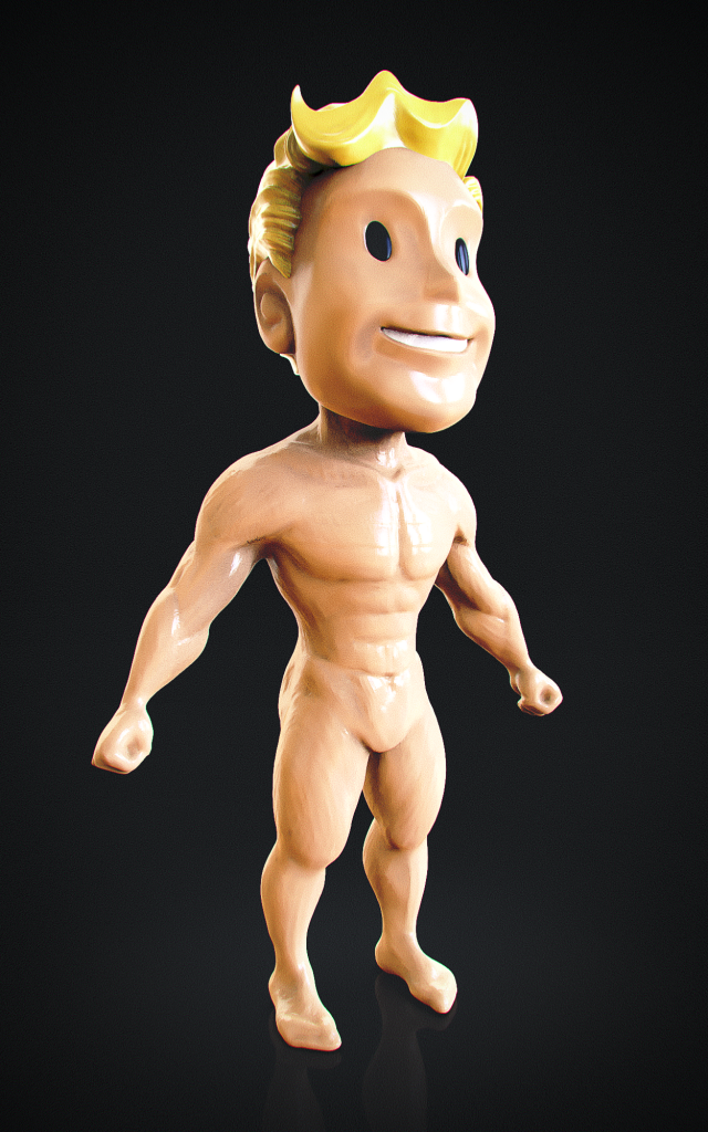 vault boy 3D Model .c4d .max .obj .3ds .fbx .stl .blend 