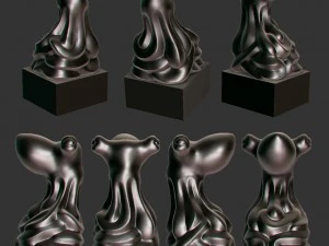 タコの小像 3Dモデル