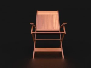 wooden table and wooden chair 3D Model