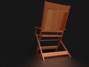 wooden table and wooden chair 3D Model