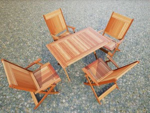 wooden table and wooden chair 3D Model