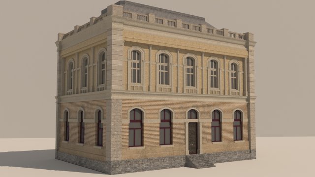 house in neo-renaissance style Modèle 3D .c4d .max .obj .3ds .fbx .stl .blend