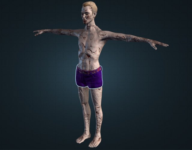 zambie1 Model 3D .c4d .max .obj .3ds .fbx .stl .blend