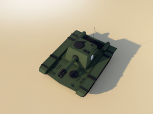 cartoon low poly tank 3D मॉडल