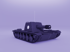 cartoon low poly tank 3D मॉडल