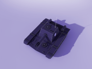 cartoon low poly tank 3D मॉडल