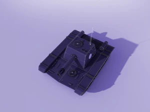 cartoon low poly tank 3D Model