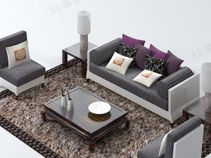 living room Modelo 3D