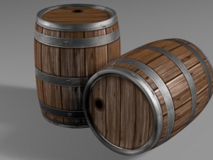 wooden barrel Modelo 3D
