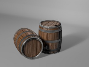 wooden barrel Modelo 3D