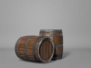 wooden barrel Modelo 3D