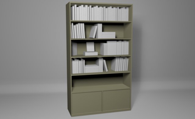 bookshelf Model 3D .c4d .max .obj .3ds .fbx .stl .blend 