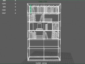bookshelf Model 3D