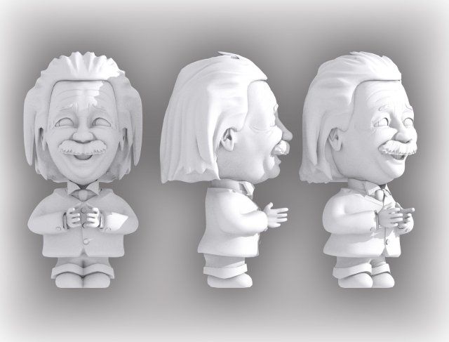 einstein 3D Print Model .c4d .max .obj .3ds .fbx .stl .blend 