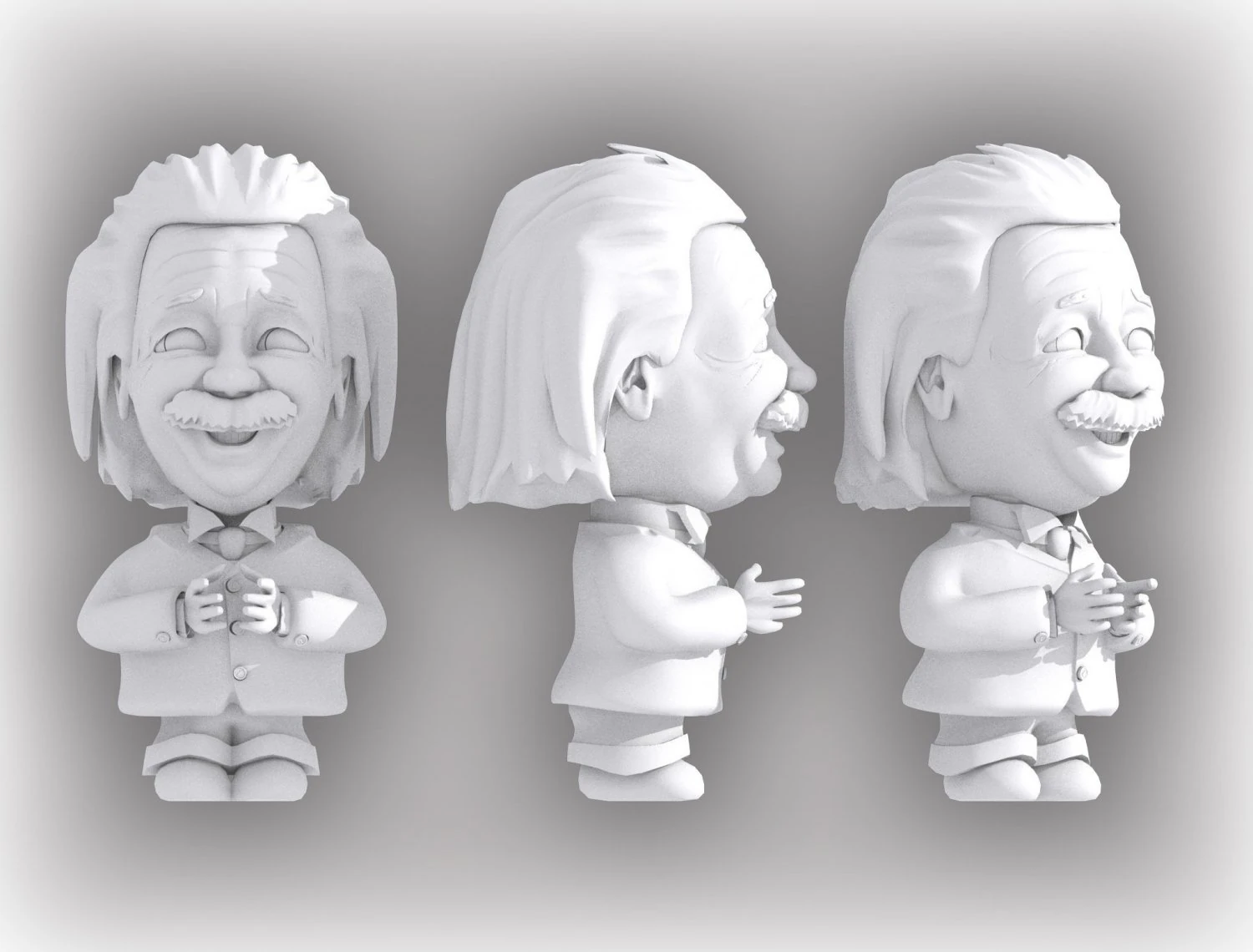 einstein 3D Print Model .c4d .max .obj .3ds .fbx .stl .blend 