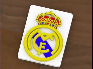 real madrid shield to print and assemble 3D Print Model