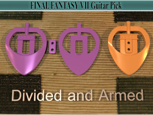 final fantasy vii guitar pick 3D Print Model