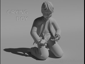 crying boy nio llorando 3Dモデル